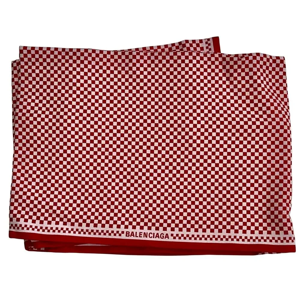 Balenciaga Bistro Natural Cotton Table Linen Set ~ Red